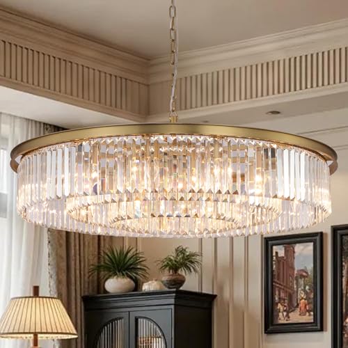 Large Crystal Chandelier Modern Luxury Pendant Ceiling Lights Fixture 18