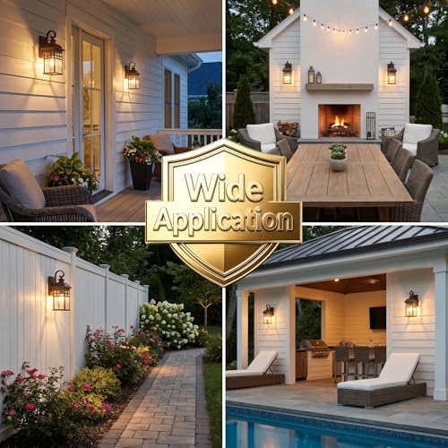 2 Pack Outdoor Wall Lights Fixtures ORB Finish Porch Lights Outdoor (2 Count)