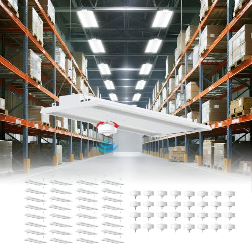 32 Pack 130W Motion Sensor LED Linear High Bay Shop Light (3 Count)
