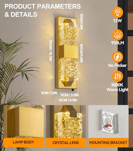 15.3" Dusk to Dawn Outdoor Wall Lights (2 Count)
