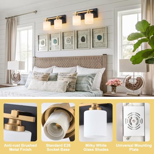 Modern Bathroom Light Fixtures Over Mirror (2 Count)