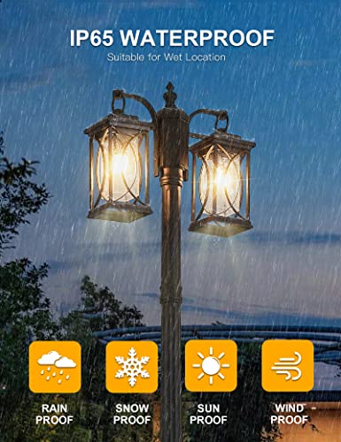 Dusk to Dawn Outdoor Lamp Post Light Modern 2