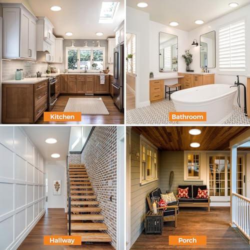4PACK LED Flush Mount Ceiling Light Fixture (4 Count)