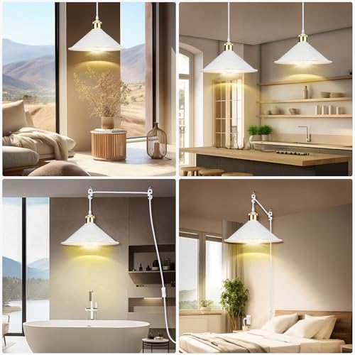 Big White Plug in Pendant Light
