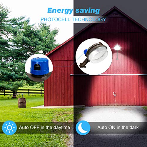 2 Pack 120W LED Barn Light Dusk to Dawn Outdoor Security Flood Light (2 count)