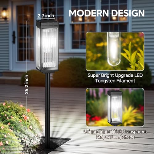 Solar Pathway Lights Outdoor (4 Count)