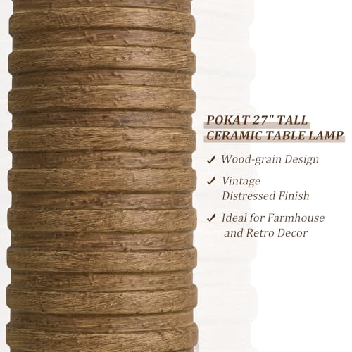 Farmhouse Table Lamps Set of 2 for Living Room (2 Count)