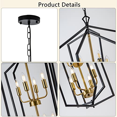 12 Light Lantern Tired Foyer Entryway Hanging Lights Farmhouse High Ceiling Pendant Lights Industrial Chandelier for Hall Foyer Entryway Living Room