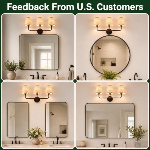 Bathroom Vanity Light Fixtures (Bronze)