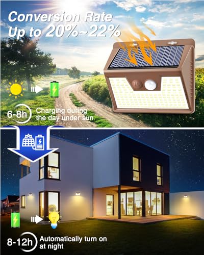 Solar Lights Outdoor Motion Sensor Waterproof (6 Count)