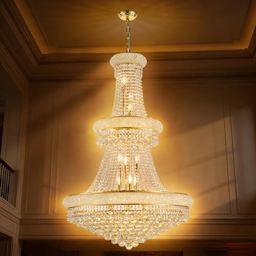 32" W 27 Light Luxury Foyer Chandeliers