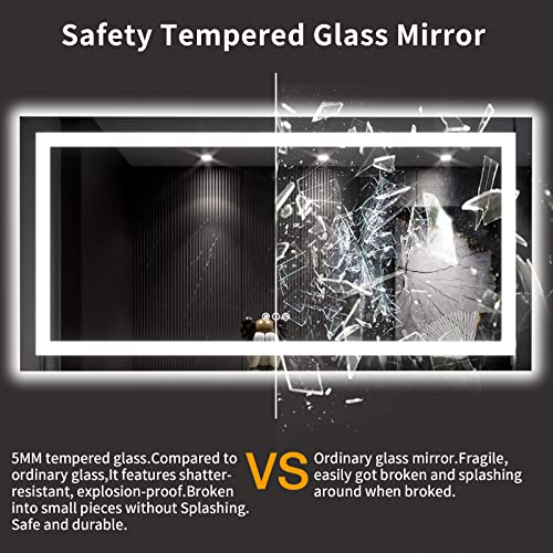 60X30 LED Bathroom Mirror with Lights