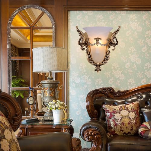 Unique Glass Wall Sconce Light Vintage Wall Light Angel Wings Style