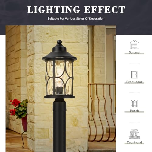 17 Inch Black Outdoor Post Lights