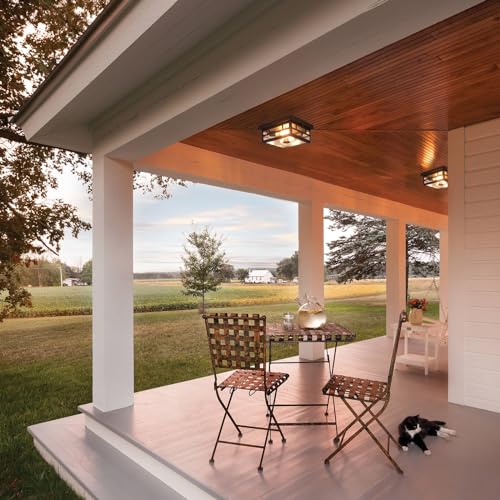 Outdoor Flush Mount Motion Sensor Ceiling Light