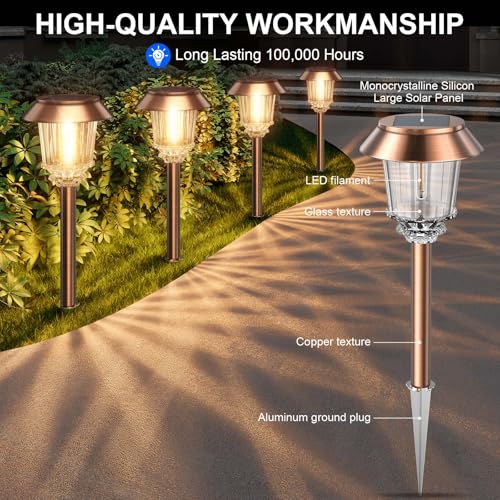 Solar Pathway Lights Outdoor (6 Count)