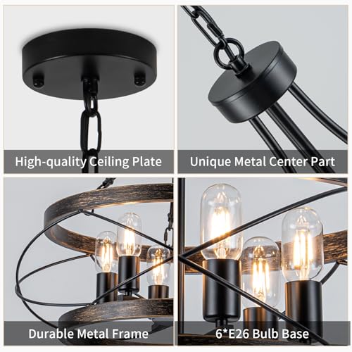6 Light Farmhouse Chandelier