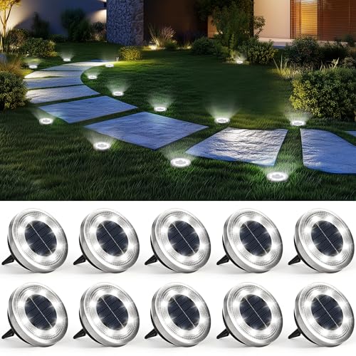 10 Pack Solar Ground Lights Outdoor (10 Count)