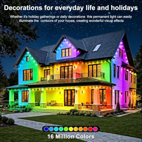 500FT Permanent Outdoor Lights Waterproof with Smart App Control Remote