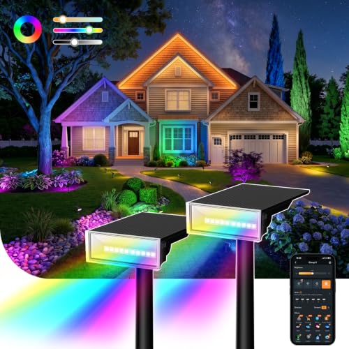 Smart Solar Spot Lights Outdoor (2 Count)