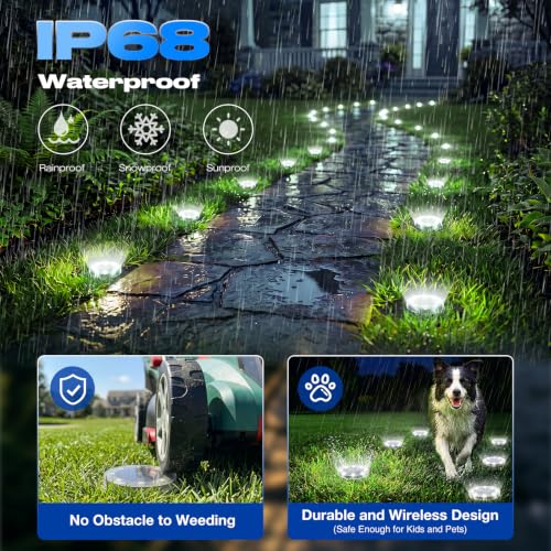 Solar Ground Lights Outdoor Anti