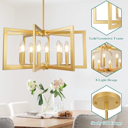 20" 62" Height Adjustable Gold Kitchen Chandelier for Dining Room