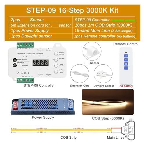 Stair Light with Motion Sensor Switch DC 12V 24V LED Light with House Step Stair Lighting