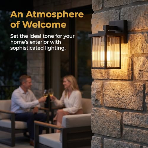 2 Pack Matte Black Porch Light (2 Count)