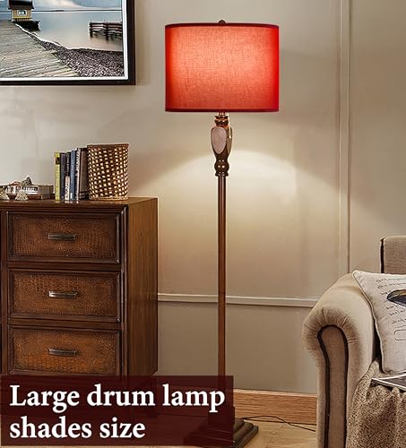 Large Burgundy Lamp Shades for Floor Lamps Set of 2 (2 Count)