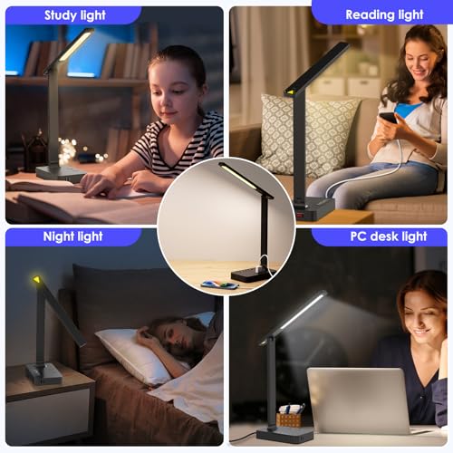 Desk Lamp with USB Charging Port