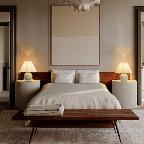 Light Blue Small Touch Control Table Lamp for Bedroom
