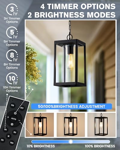15" Solar Outdoor Pendant Light