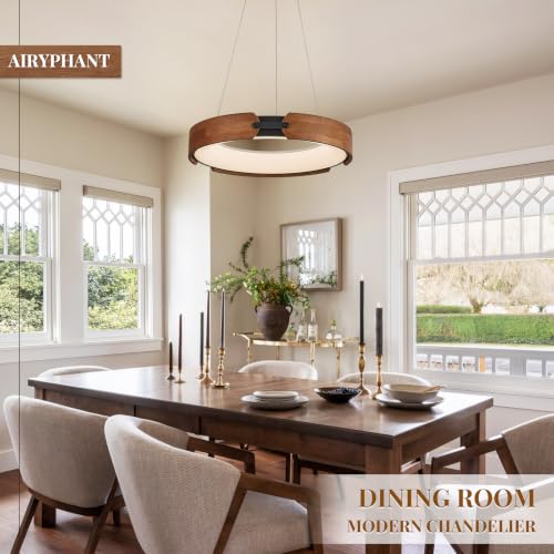 Modern LED Wood Chandelier