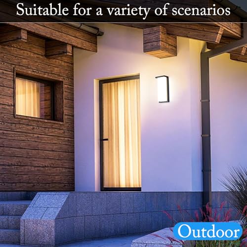 14in Dusk to Dawn Modern Black Outdoor Wall Light Fixtures