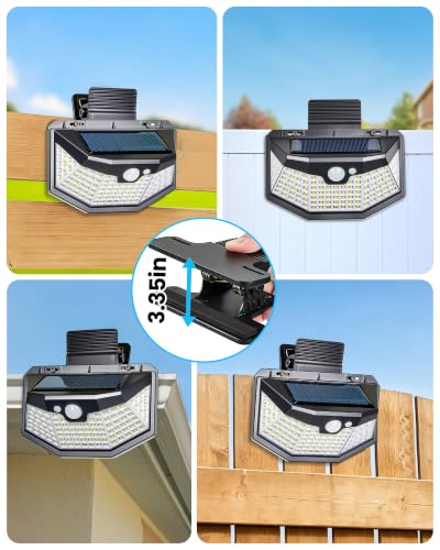 800LM Clip On Solar Lights Outdoor (2 Count)