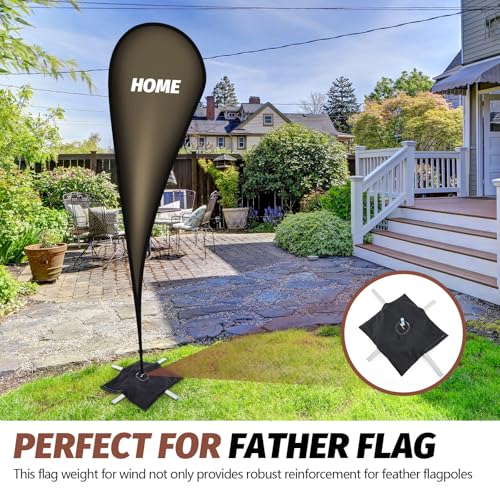 3 Pcs Sandbag Feather Flag Sand Weights Black Bag Umbrella Base