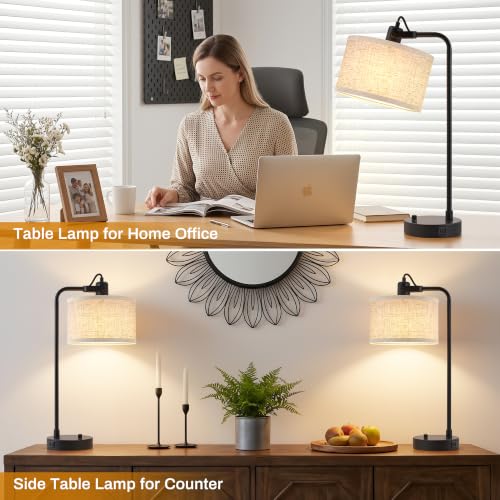 Black Table Lamp Set of 2