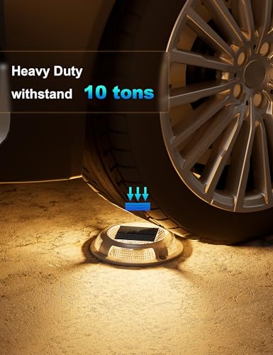 Solar Driveway & Deck Lights 12 Pack Dock Marine Ground LED Lights (12 Count)
