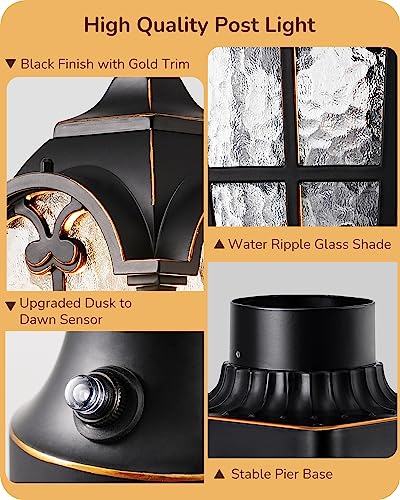 Large Size Dusk to Dawn Outdoor Post Light