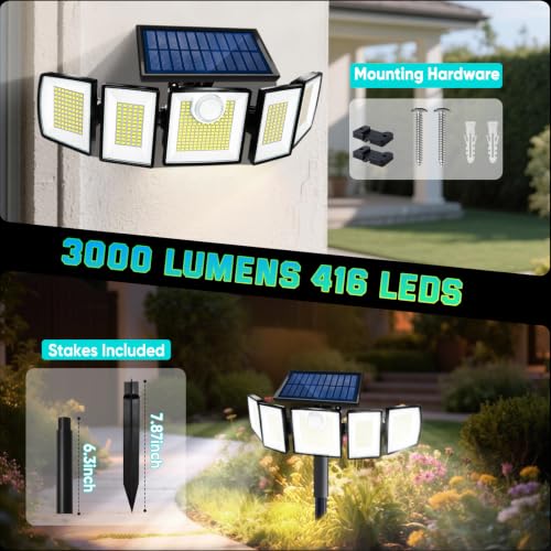 Solar Lights Outdoor Waterproof Motion Sensor (2 Count)