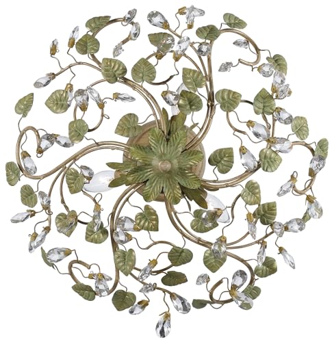 Josie 5 Light Champagne Green Tea Semi Flush Mount
