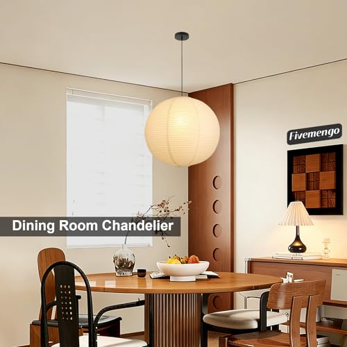 Large Paper Pendant Light with Cord and Canopy (2 Count)