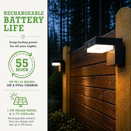 Solar Powered Wall Lamps (2 Count)