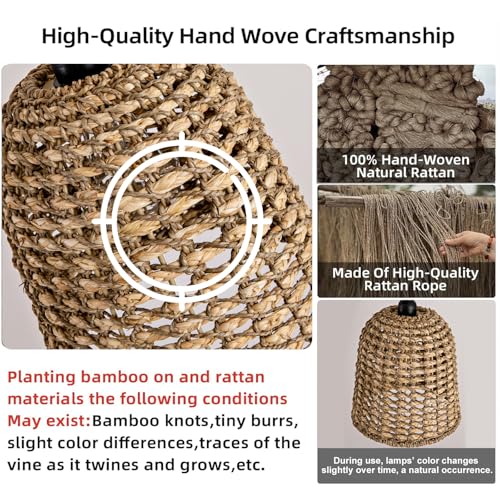 Mini Rattan Pendant Light (3 Count)