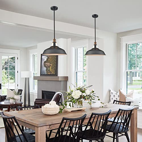 Black Pendant Light Farmhouse Rod Hanging Barn Pendant Light Fixture