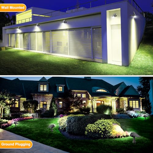 72 LEDs Solar Spot Lights Outdoor Waterproof (6 Count)