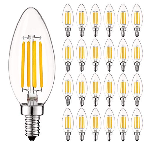 Vintage Candelabra LED Bulb 60W Equivalent (24 Count)