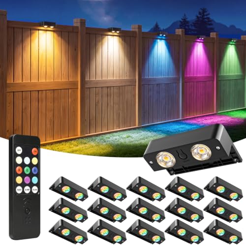 Solar Deck Lights with Remote (16 Count)