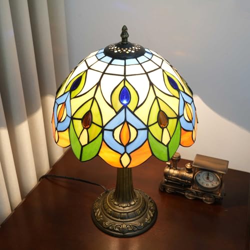 Black Cat Lamp Tiffany Lamp Stained Glass Table Lamp Cute Style Kids Nightstand Warm Bedroom Bed Bedside Living Room End Office Desk Light Gift For Cat Lovers Decor Small Halloween Christmas Lamp Led