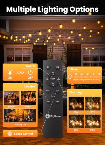 75FT 36LED Solar String Lights Outdoor with Remote & USB Port (75 Foot)
